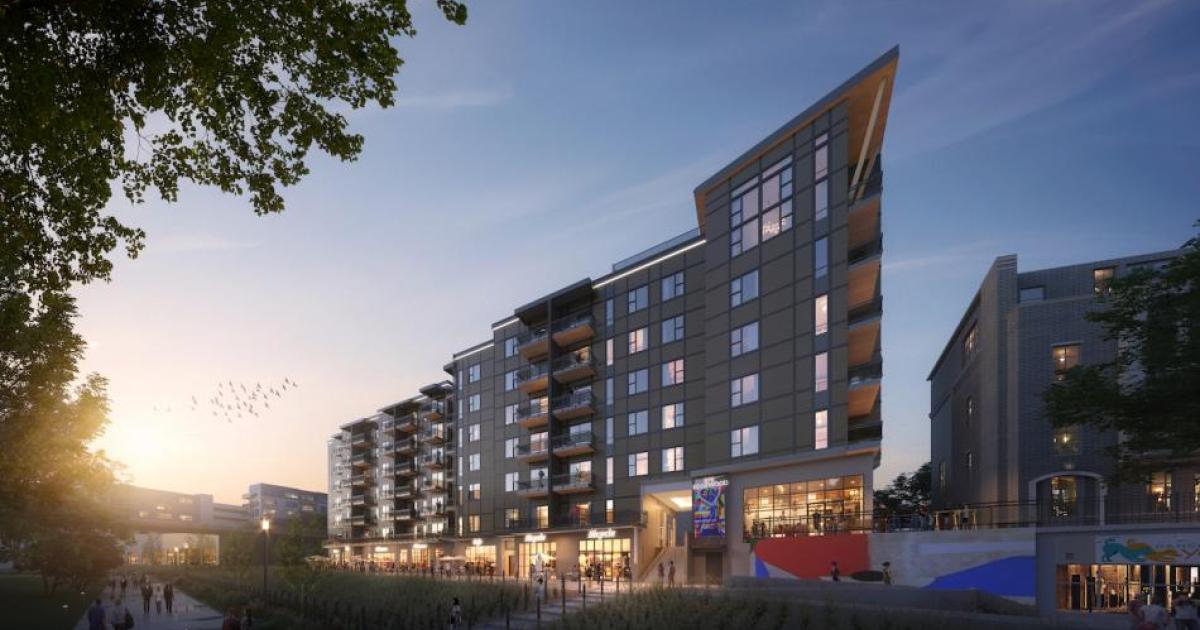 Latest stack of BeltLine apartments, retail spaces tops out Urbanize